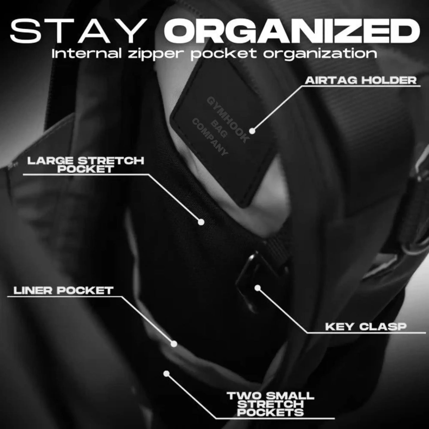 GYMHOOK - Magnetic Gym Bag With Bottle Holder